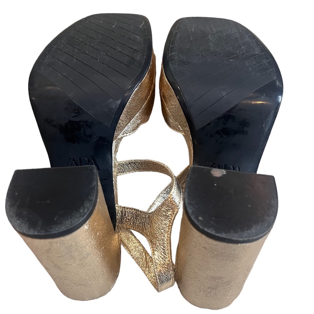 Zara Gold Platforms - image 3